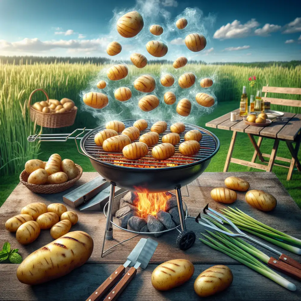 potatoes on the grill