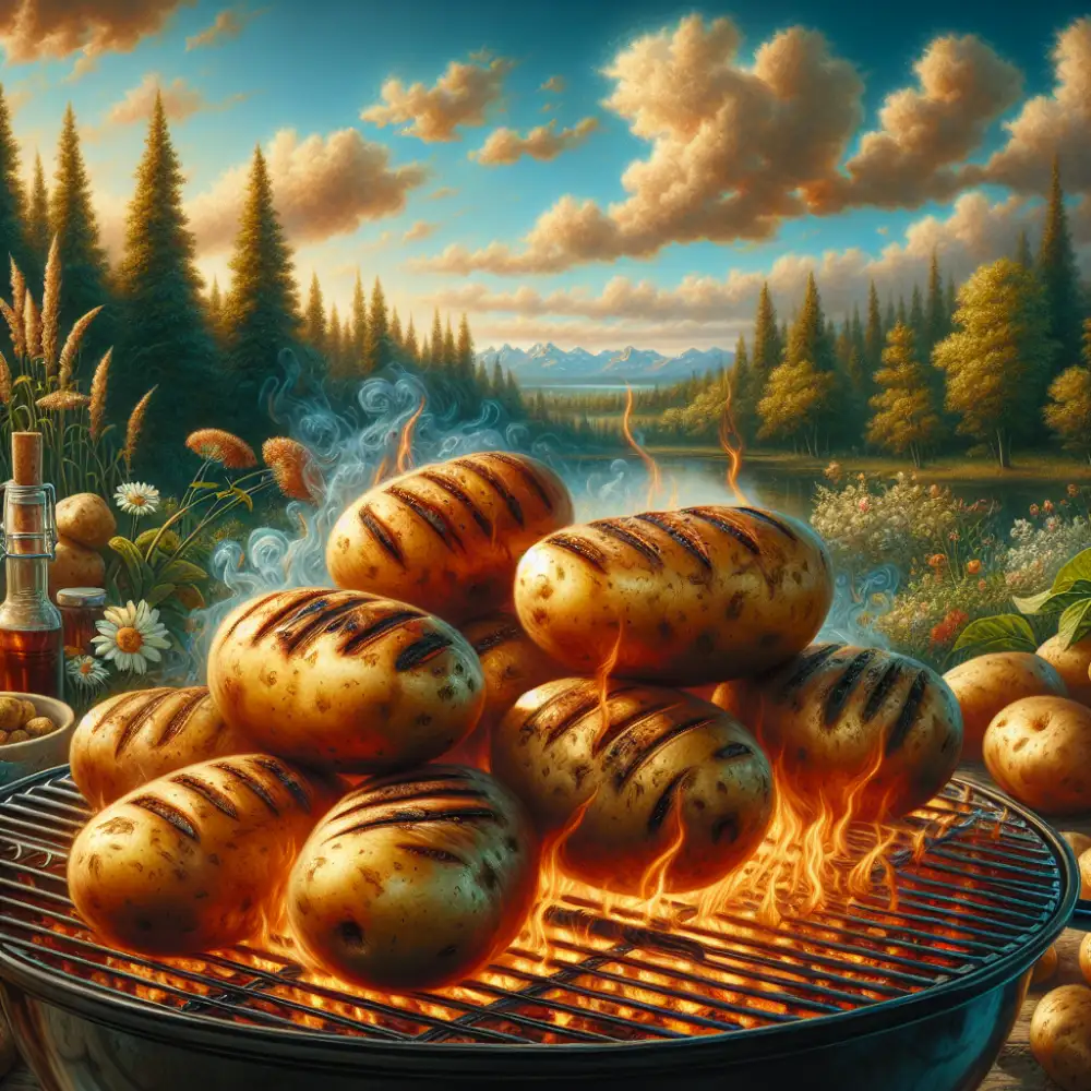 potatoes on the grill