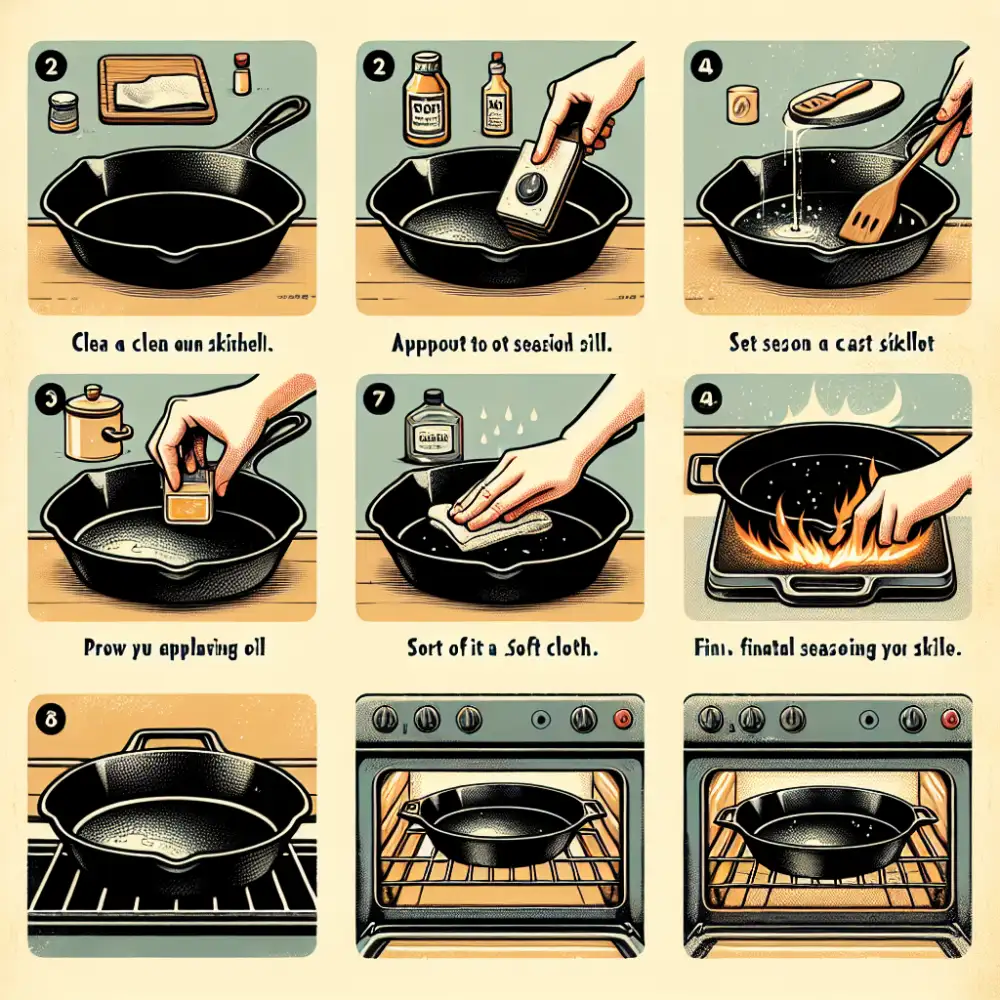 how to season cast iron skillet