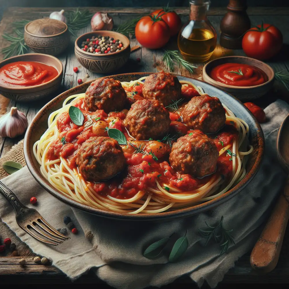 spaghetti and meatballs