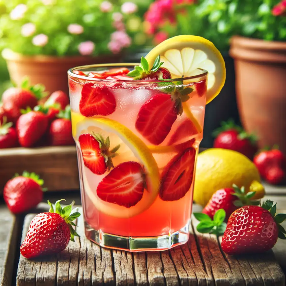 homemade strawberry lemonade