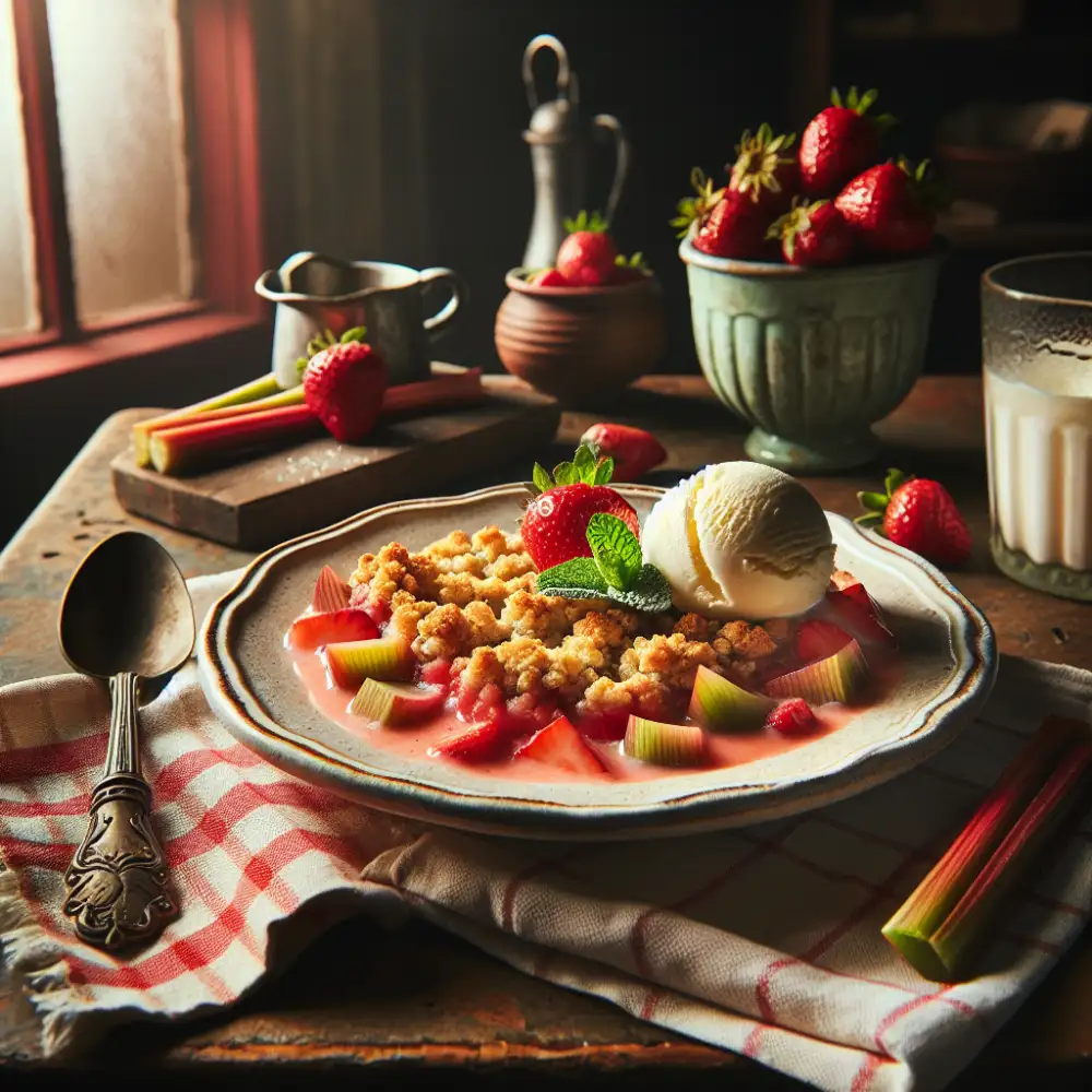 strawberry rhubarb crisp